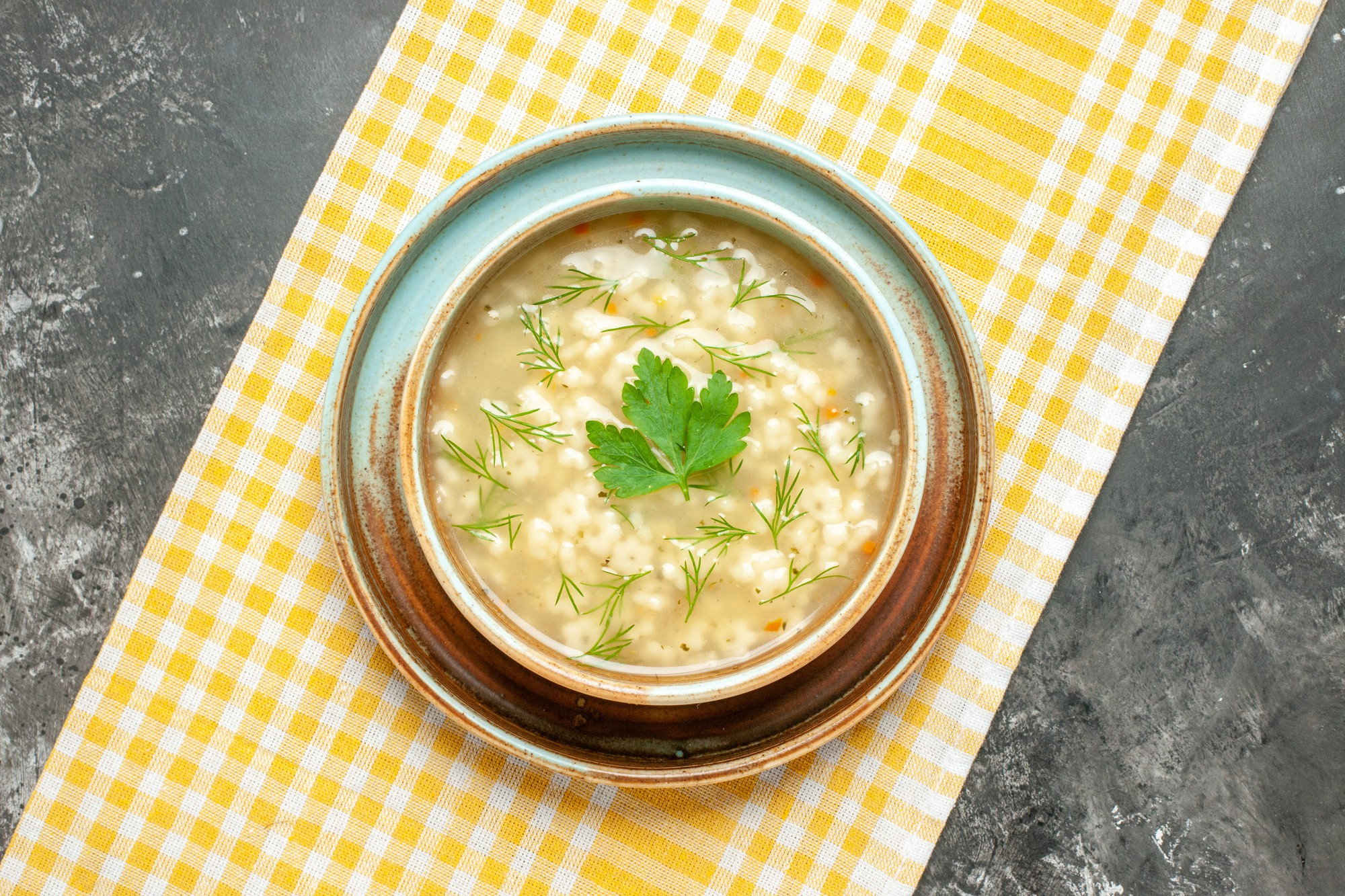 Creamy white bean and lemon soup